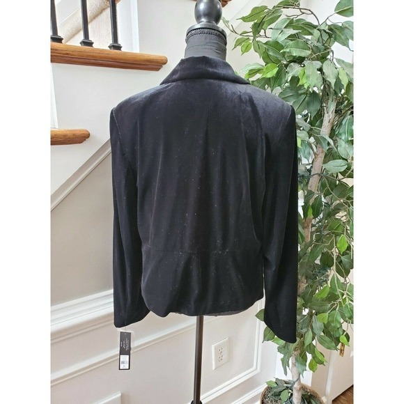 Daisy Fuentes Women's Black Polyester Long Sleeve One Buttons Fitted Blazer XL - Picture 7 of 16